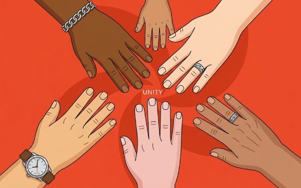 People joining hands